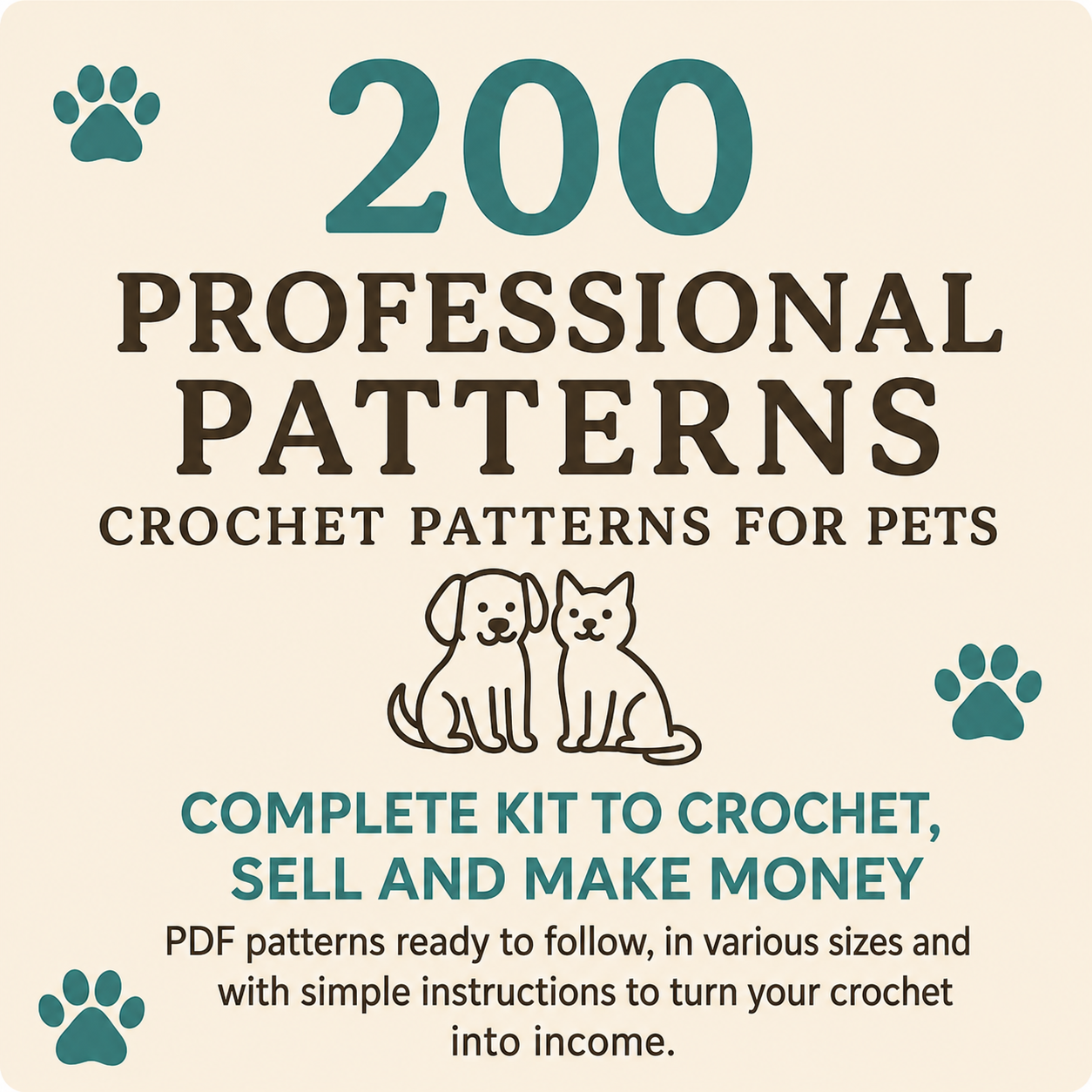 MEGA PACK 200+ PROFESSIONAL PET CLOTHING PATTERNS™ + 7 FREE BONUSES